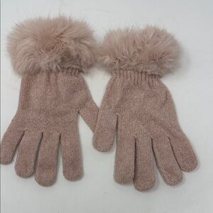 Pink Fuzzy Gloves